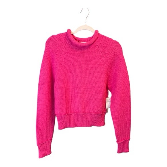 Good American Sweaters - Good American Ballerina Pink Roll Neck Sweater Long Sleeve Size Small NWT